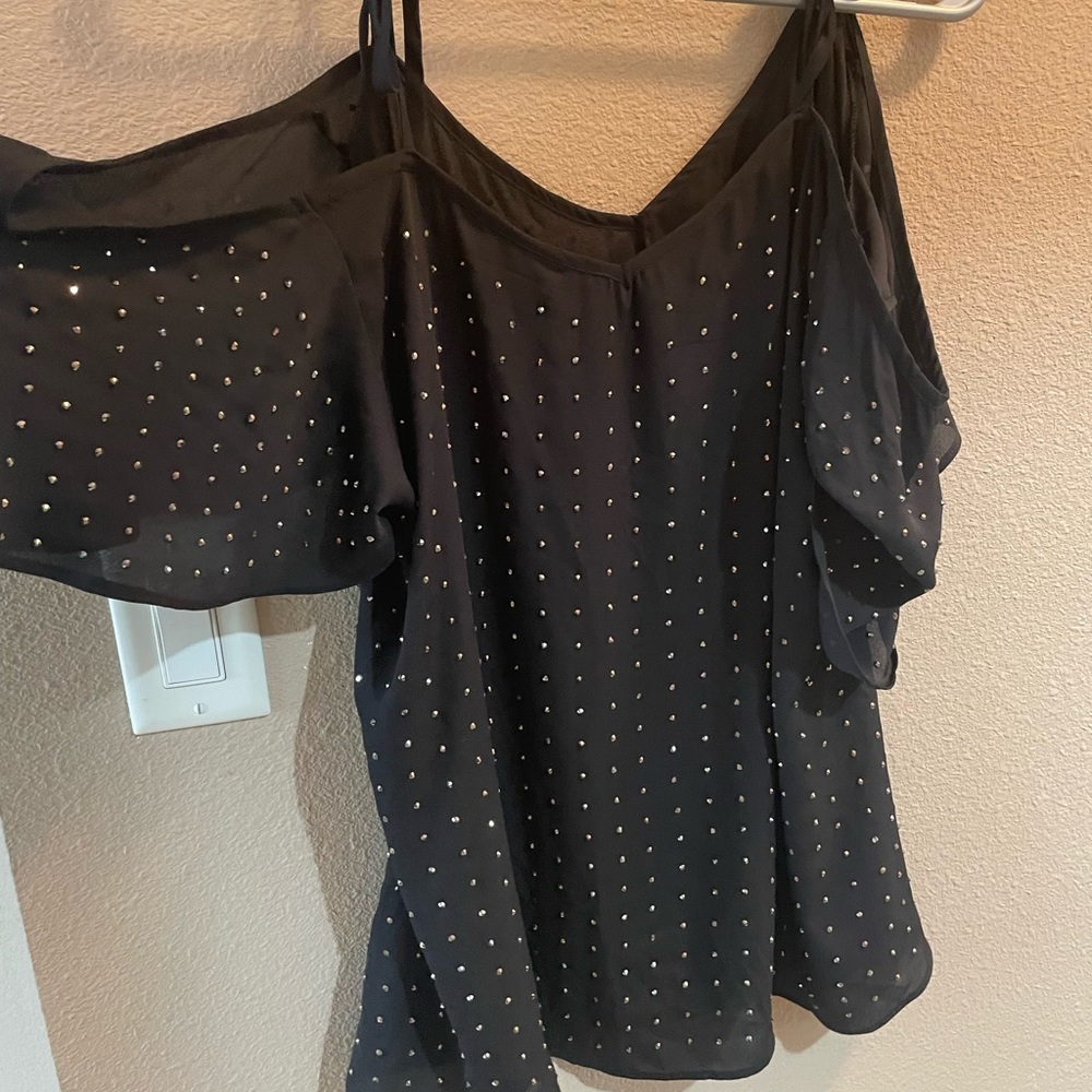 City Chic - Rhinestone off shoulder top